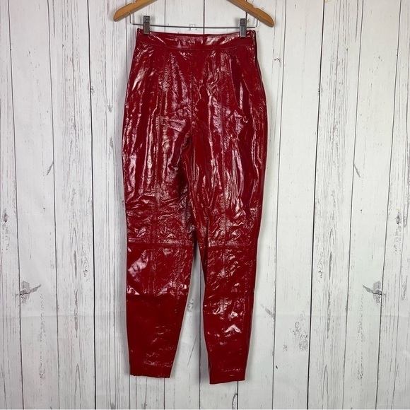 LPAred patent leather pants